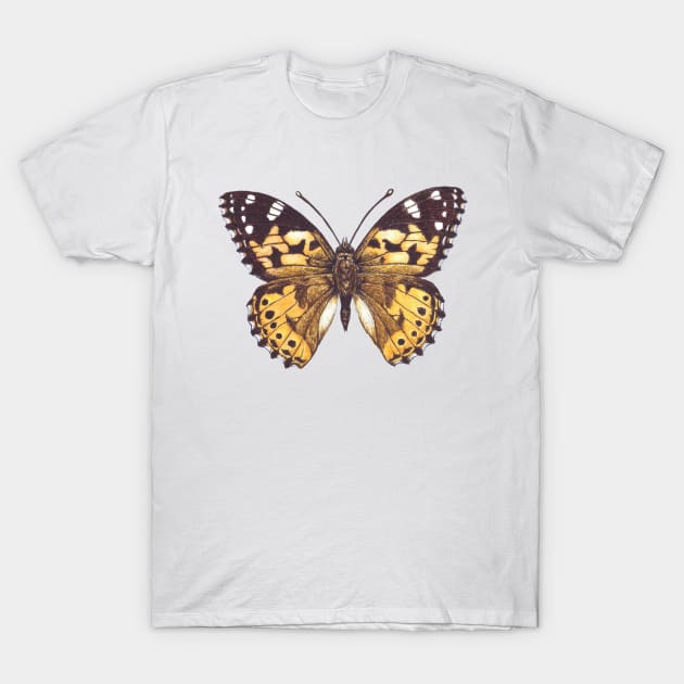 Painted lady butterfly T-Shirt by katerinamk